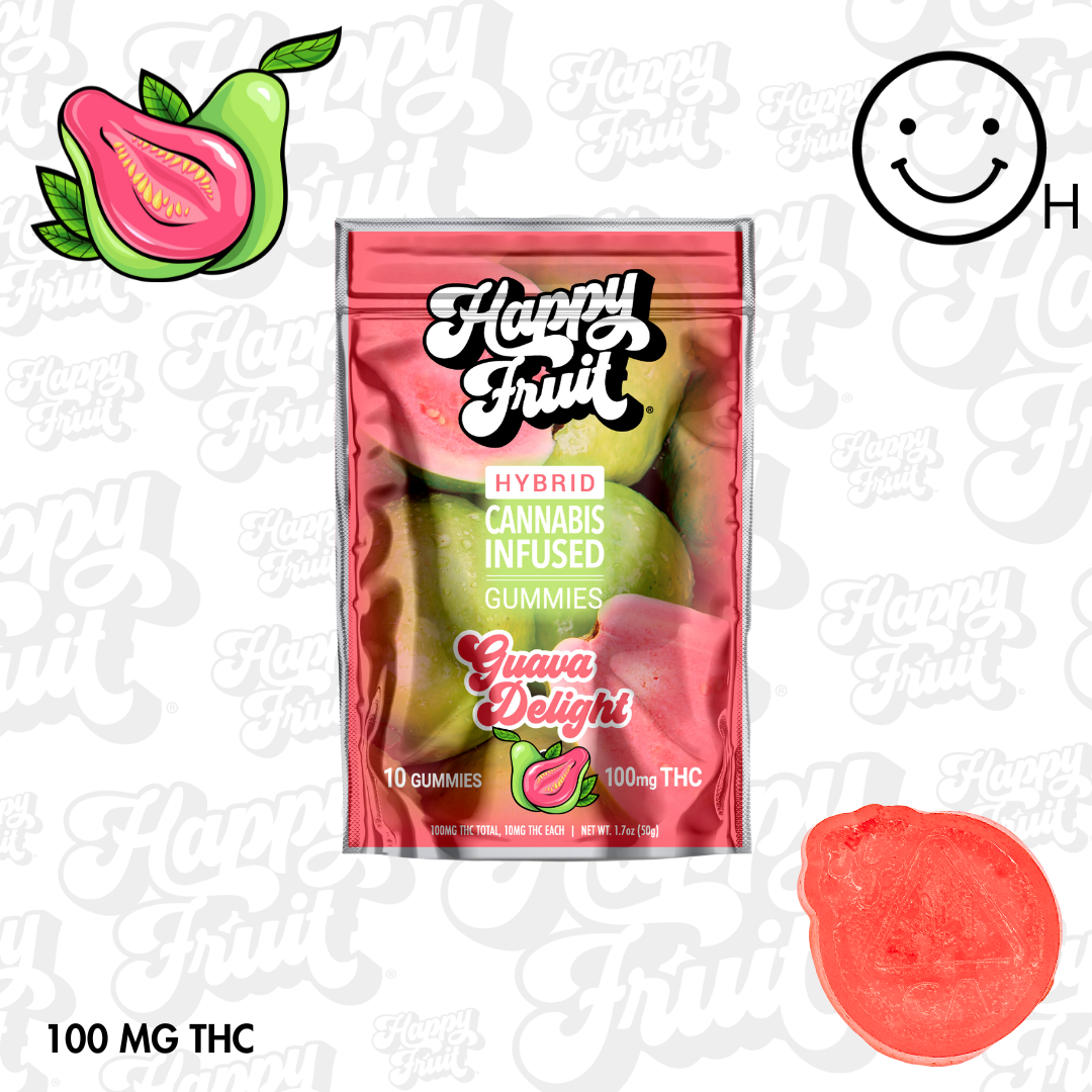 Guava Delight Gummies : 100mg THC