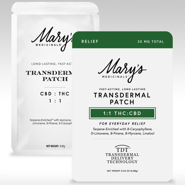 Transdermal Patch – Relief 1:1(10MG THC : 10MG CBD)