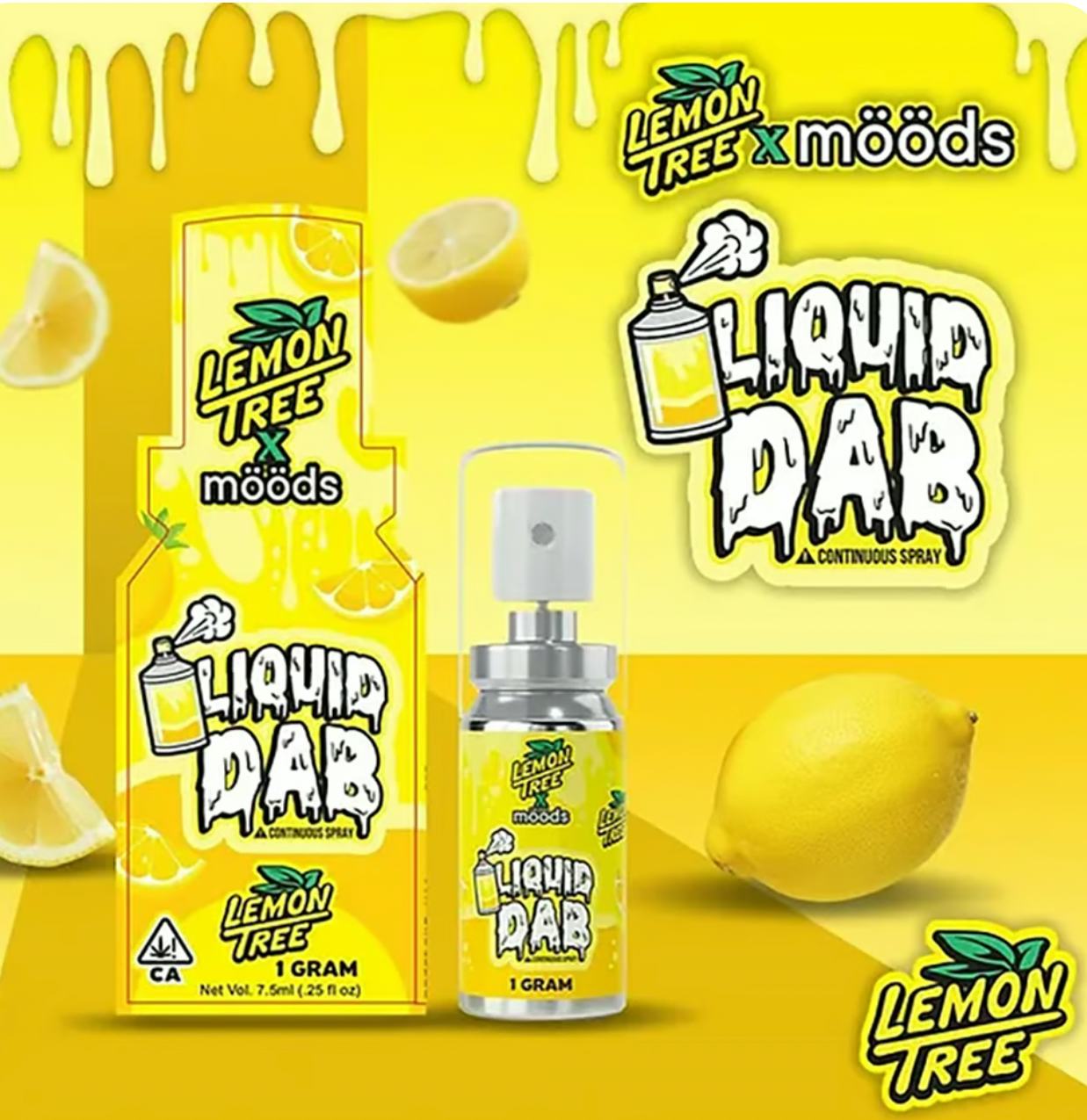 Moods x Lemon Tree - Liquid Dab Spray - Lemon Tree 800mg