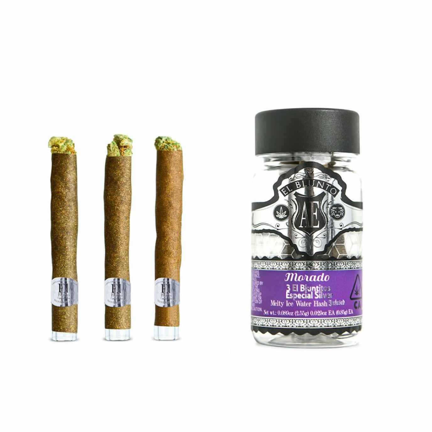 El Blunto - Morado - 3pk Hash Infused Prerolls - 2.25g