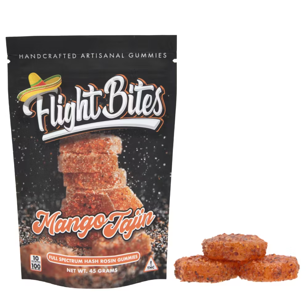 Flight Bites - Mango Tajin Solventless Hash Rosin Gummies | 100mg