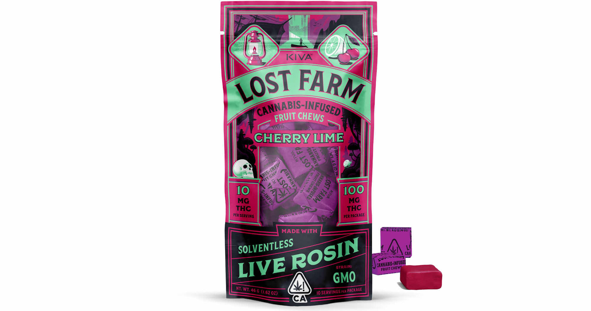 Lost Farms - Rosin Fruit Chews - Cherry Lime GMO 100mg