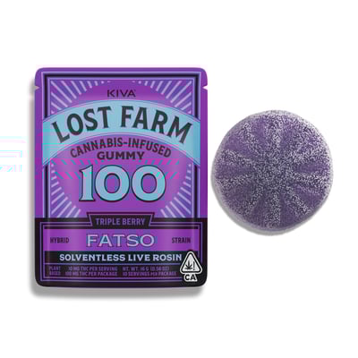 Lost Farm - Triple Berry Fatso - One Piece Rosin Gummies - 100mg