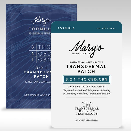 Formula Transdermal Patch 3:2:1 (15MG THC : 10MG CBD : 5MG CBN)