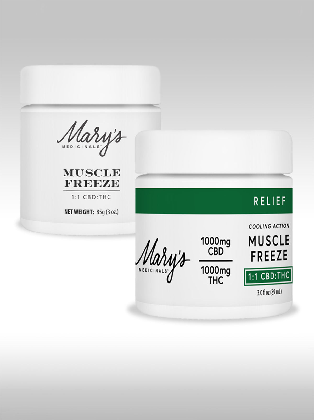 Mary's Medicinals - Muscle freeze - Relief 1:1 (1000mg CBD :1000mg THC) 3oz