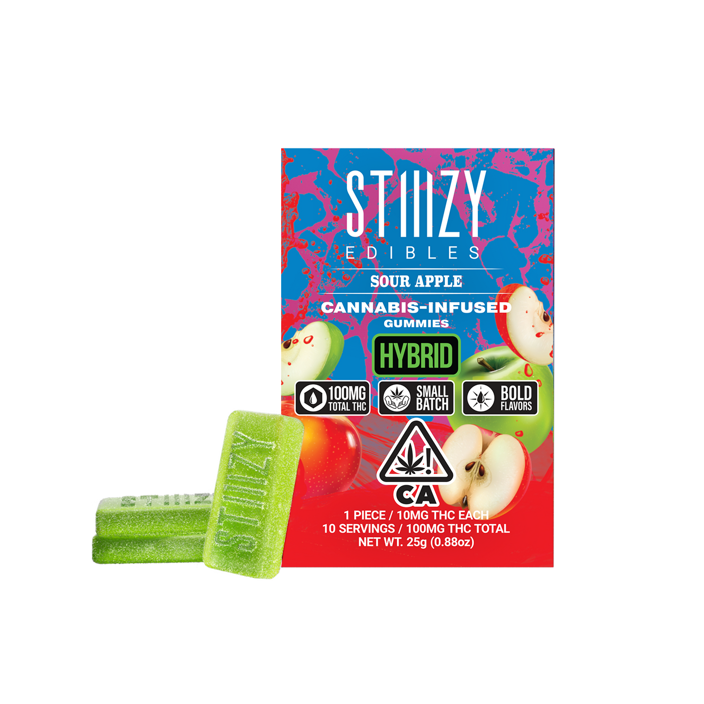 STIIIZY EDIBLES - 100MG SOUR APPLE