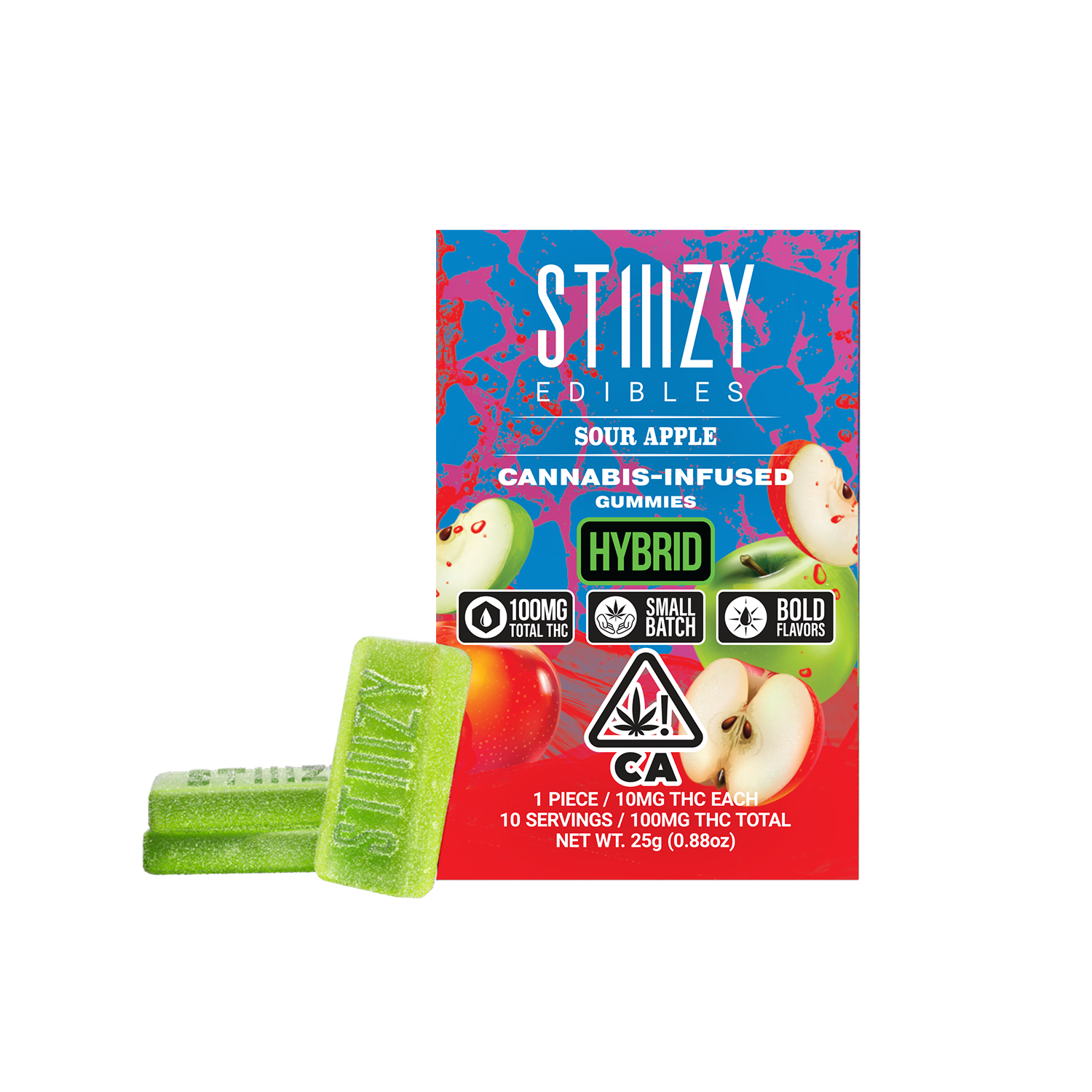 STIIIZY EDIBLES - 100MG SOUR APPLE