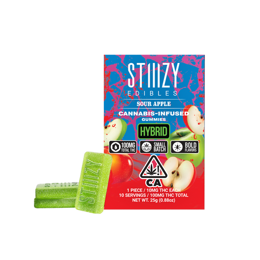 STIIIZY EDIBLES - 100MG SOUR APPLE