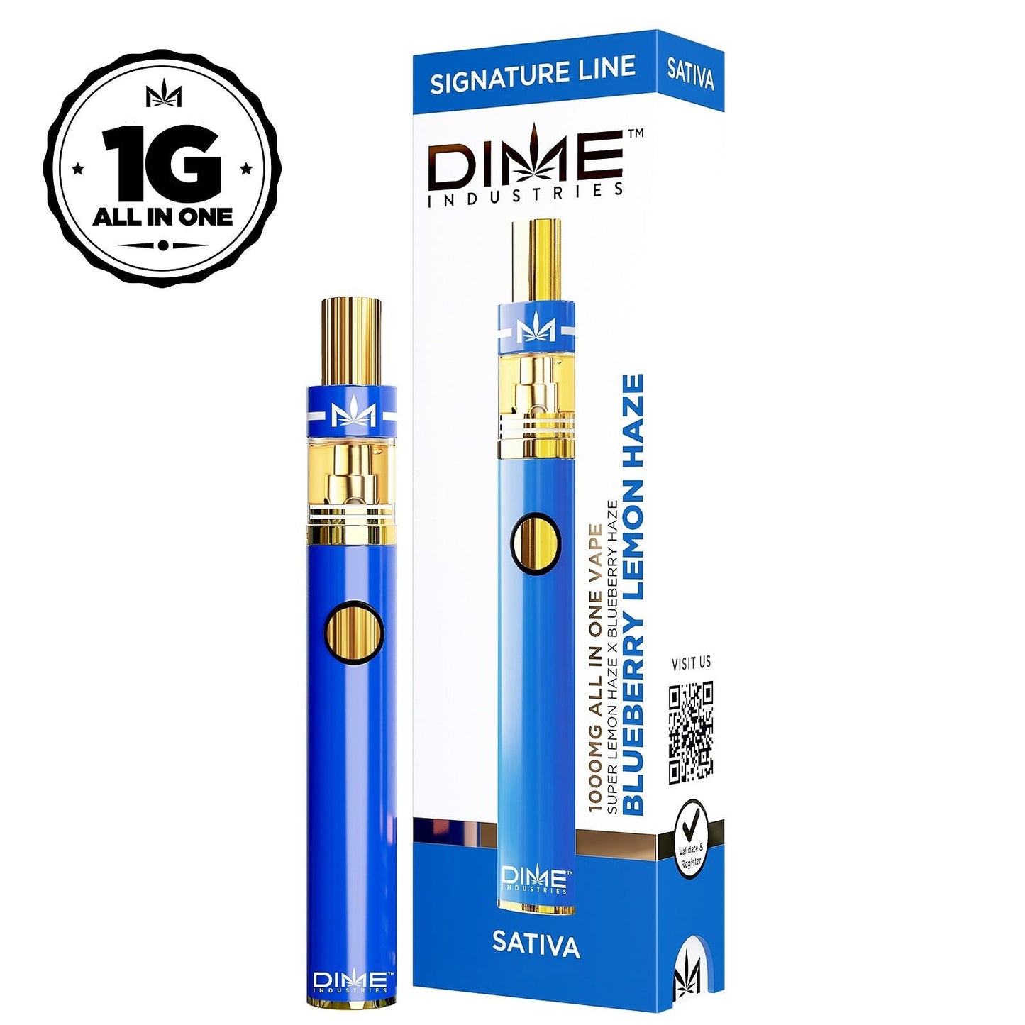 Dime Industries - Blueberry Lemon Haze All in One Device 1g