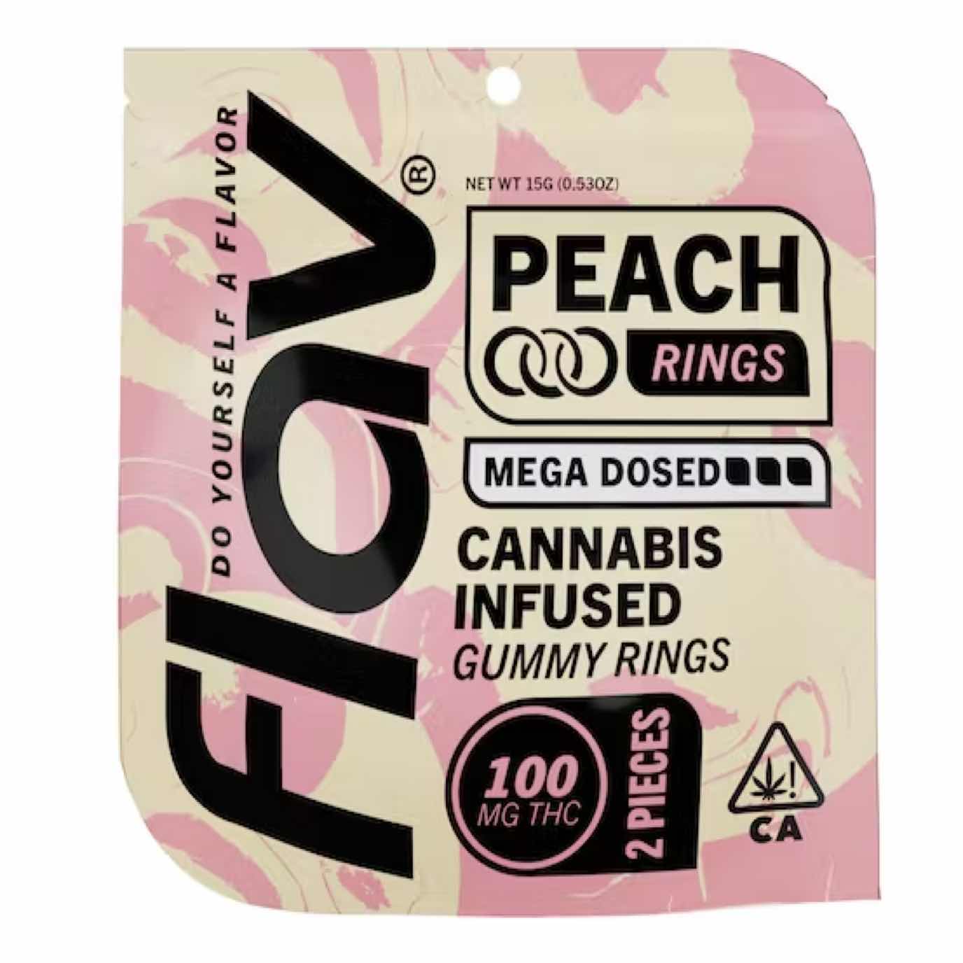 Flav - Macro Ring - Peach - 100mg