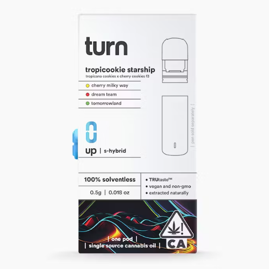 tropicookie starship (s-hybrid) / 100% solventless (live rosin) / pod