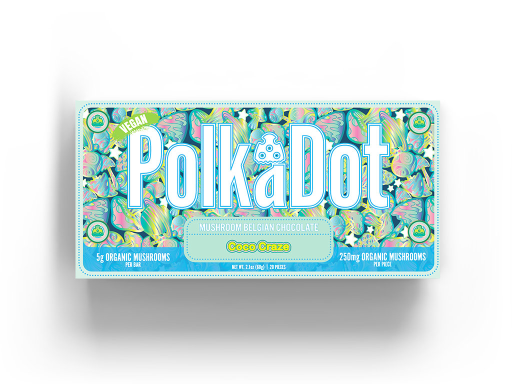 PolkaDot Magic Mushroom Chocolate Bars