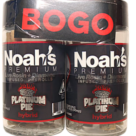 PLATINUM PIE BOGO LIVE ROSIN DIAMOND INFUSED 5PK PREROLLS | HYRBID