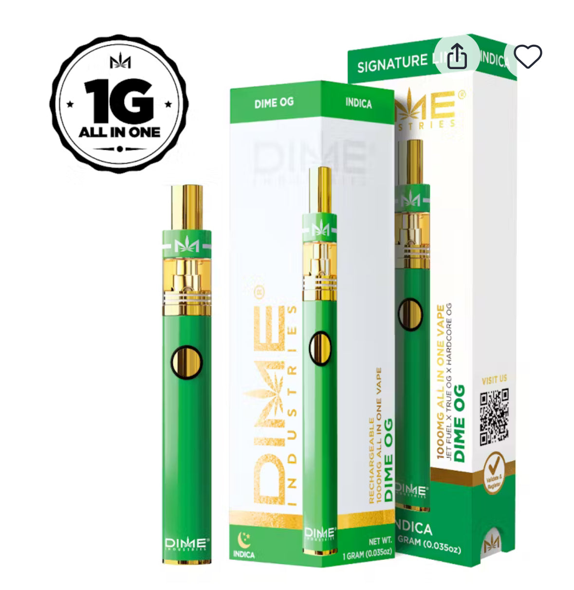 Dime Industries - Dime Og Live Reserve All-in-one - 1000mg