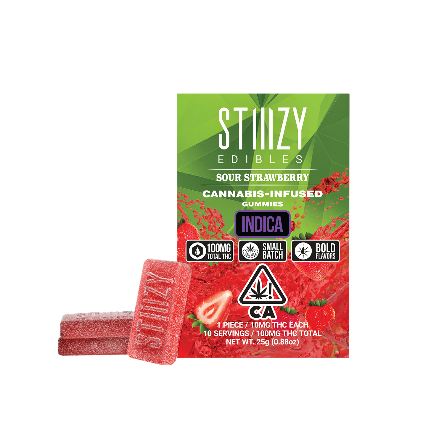 STIIIZY EDIBLES - 100MG SOUR STRAWBERRY