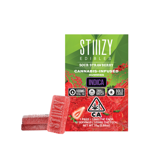 STIIIZY EDIBLES - 100MG SOUR STRAWBERRY