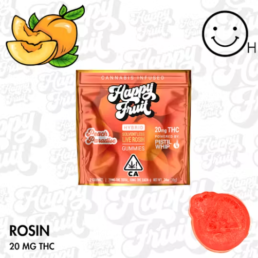 Peach Paradise Rosin Gummies (2-Pack) - 20mg THC