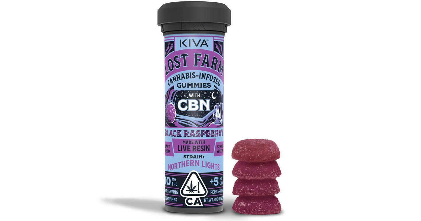 Lost Farms - Black Raspberry Northern Lights - CBN 10:5 Gummies - 100mg